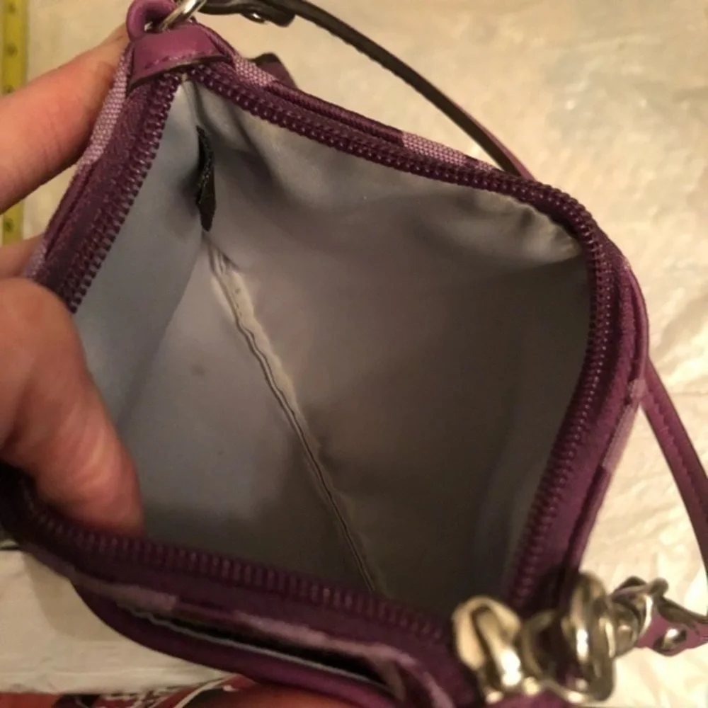 Coach purple signature c wristlet bag